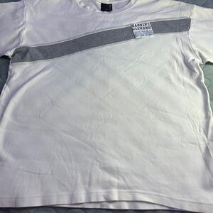 White and Gray Men's Tee